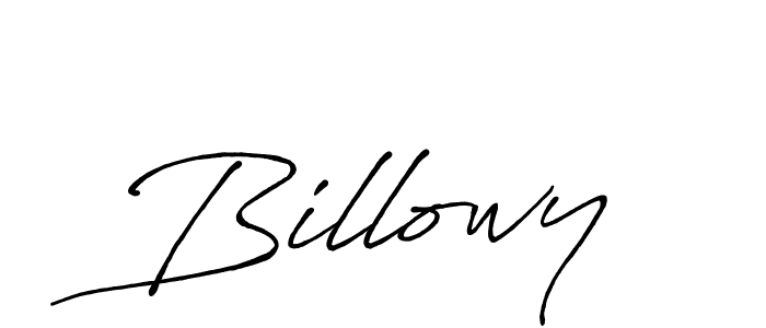 How to make Billowy signature? Antro_Vectra_Bolder is a professional autograph style. Create handwritten signature for Billowy name. Billowy signature style 7 images and pictures png