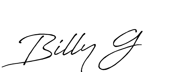 Similarly Antro_Vectra_Bolder is the best handwritten signature design. Signature creator online .You can use it as an online autograph creator for name Billy G. Billy G signature style 7 images and pictures png