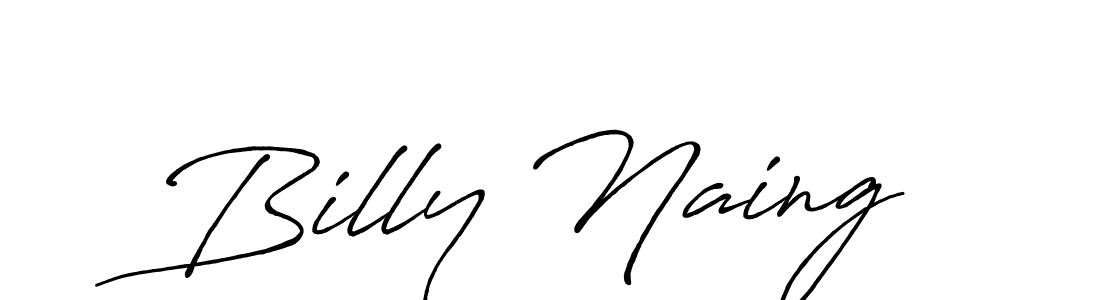 Also we have Billy Naing name is the best signature style. Create professional handwritten signature collection using Antro_Vectra_Bolder autograph style. Billy Naing signature style 7 images and pictures png