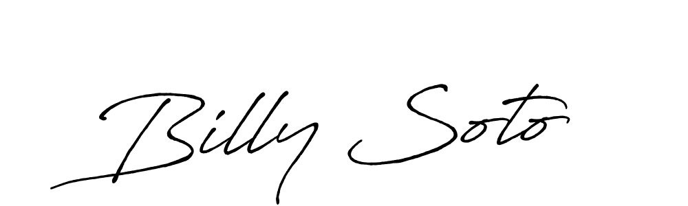 Make a beautiful signature design for name Billy Soto. With this signature (Antro_Vectra_Bolder) style, you can create a handwritten signature for free. Billy Soto signature style 7 images and pictures png