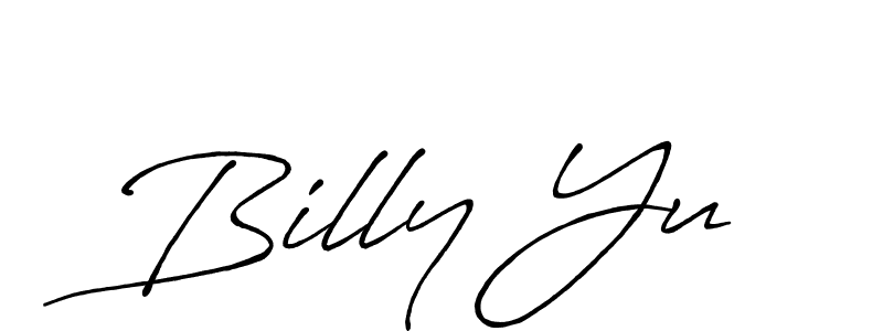 Design your own signature with our free online signature maker. With this signature software, you can create a handwritten (Antro_Vectra_Bolder) signature for name Billy Yu. Billy Yu signature style 7 images and pictures png