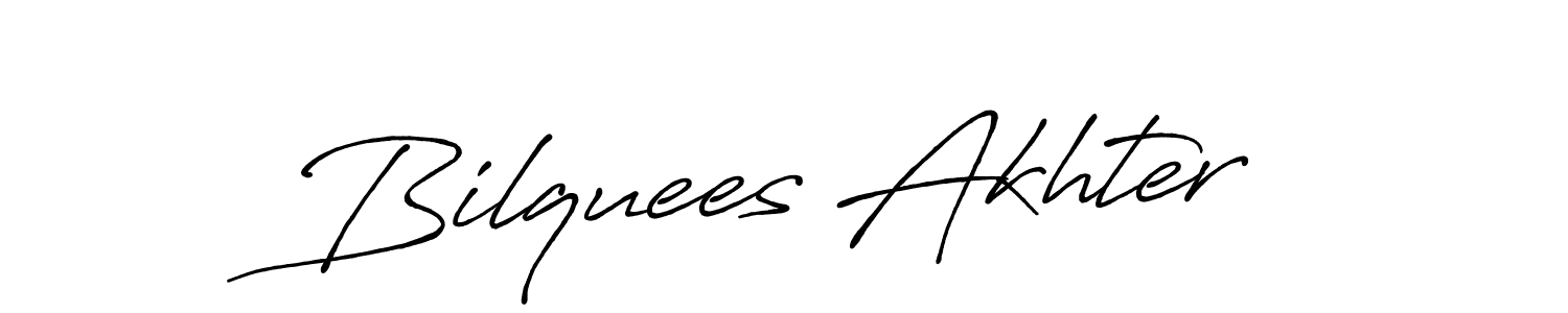 It looks lik you need a new signature style for name Bilquees Akhter. Design unique handwritten (Antro_Vectra_Bolder) signature with our free signature maker in just a few clicks. Bilquees Akhter signature style 7 images and pictures png