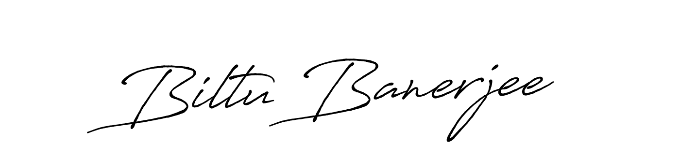Create a beautiful signature design for name Biltu Banerjee. With this signature (Antro_Vectra_Bolder) fonts, you can make a handwritten signature for free. Biltu Banerjee signature style 7 images and pictures png