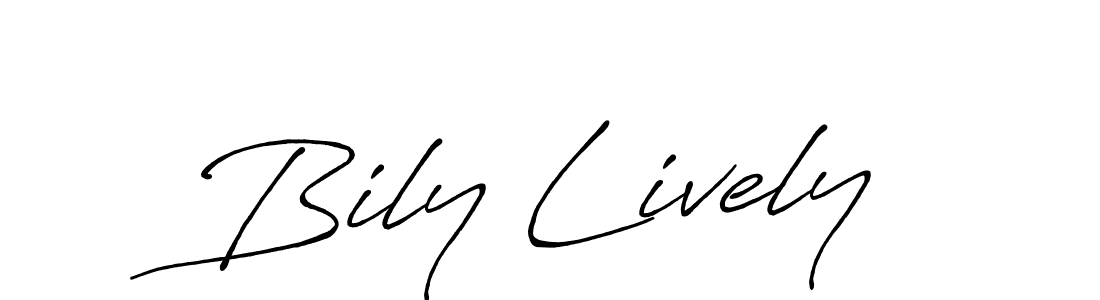 Use a signature maker to create a handwritten signature online. With this signature software, you can design (Antro_Vectra_Bolder) your own signature for name Bily Lively. Bily Lively signature style 7 images and pictures png