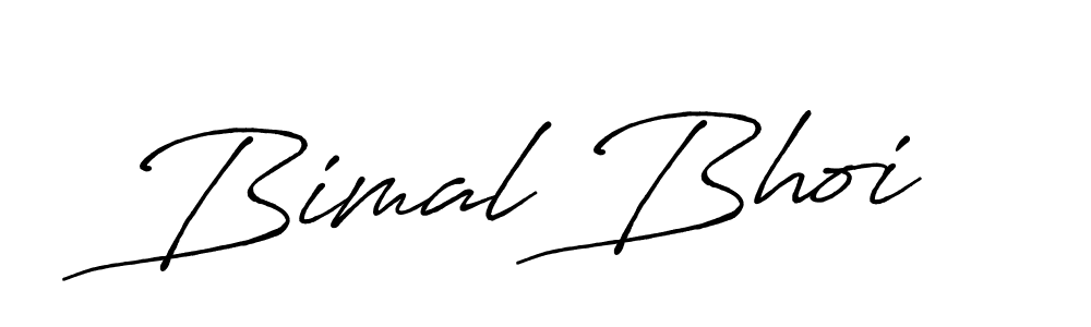 How to make Bimal Bhoi name signature. Use Antro_Vectra_Bolder style for creating short signs online. This is the latest handwritten sign. Bimal Bhoi signature style 7 images and pictures png