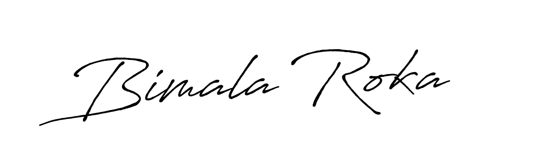 Bimala Roka stylish signature style. Best Handwritten Sign (Antro_Vectra_Bolder) for my name. Handwritten Signature Collection Ideas for my name Bimala Roka. Bimala Roka signature style 7 images and pictures png