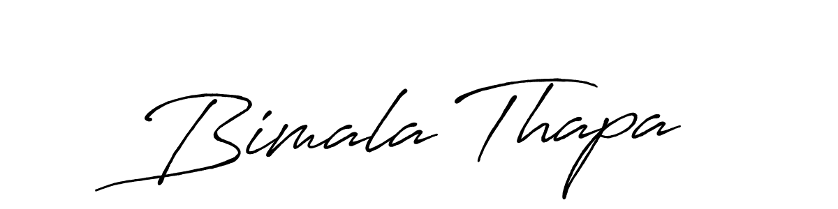 Make a beautiful signature design for name Bimala Thapa. With this signature (Antro_Vectra_Bolder) style, you can create a handwritten signature for free. Bimala Thapa signature style 7 images and pictures png