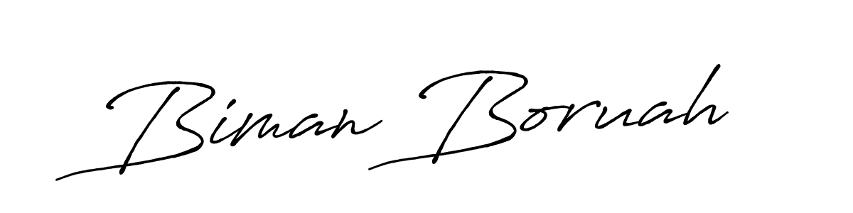 Design your own signature with our free online signature maker. With this signature software, you can create a handwritten (Antro_Vectra_Bolder) signature for name Biman Boruah. Biman Boruah signature style 7 images and pictures png