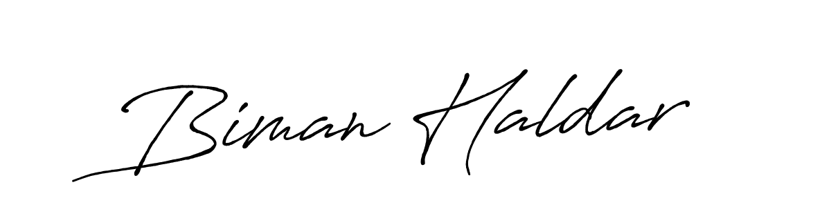 Make a beautiful signature design for name Biman Haldar. With this signature (Antro_Vectra_Bolder) style, you can create a handwritten signature for free. Biman Haldar signature style 7 images and pictures png