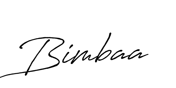 Use a signature maker to create a handwritten signature online. With this signature software, you can design (Antro_Vectra_Bolder) your own signature for name Bimbaa. Bimbaa signature style 7 images and pictures png