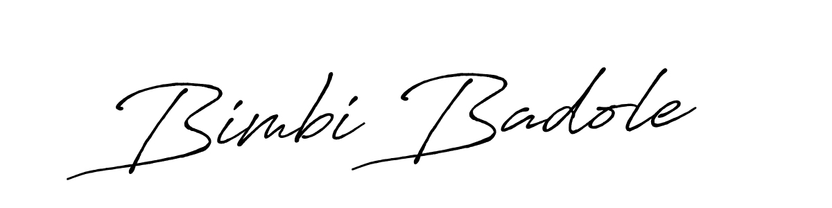Design your own signature with our free online signature maker. With this signature software, you can create a handwritten (Antro_Vectra_Bolder) signature for name Bimbi Badole. Bimbi Badole signature style 7 images and pictures png