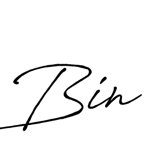 Best and Professional Signature Style for Bin. Antro_Vectra_Bolder Best Signature Style Collection. Bin signature style 7 images and pictures png