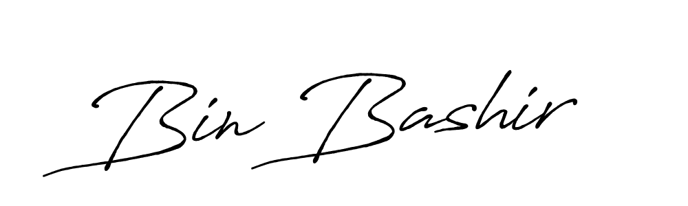 Bin Bashir stylish signature style. Best Handwritten Sign (Antro_Vectra_Bolder) for my name. Handwritten Signature Collection Ideas for my name Bin Bashir. Bin Bashir signature style 7 images and pictures png