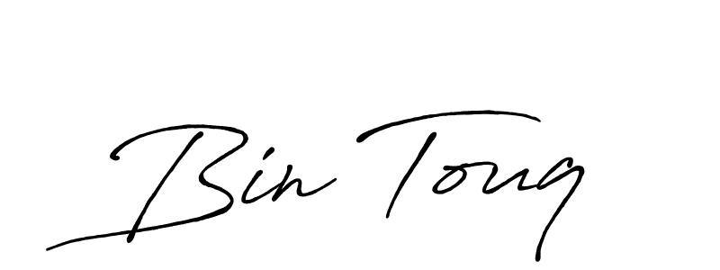 Create a beautiful signature design for name Bin Touq. With this signature (Antro_Vectra_Bolder) fonts, you can make a handwritten signature for free. Bin Touq signature style 7 images and pictures png