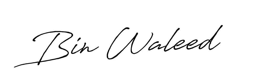Also we have Bin Waleed name is the best signature style. Create professional handwritten signature collection using Antro_Vectra_Bolder autograph style. Bin Waleed signature style 7 images and pictures png
