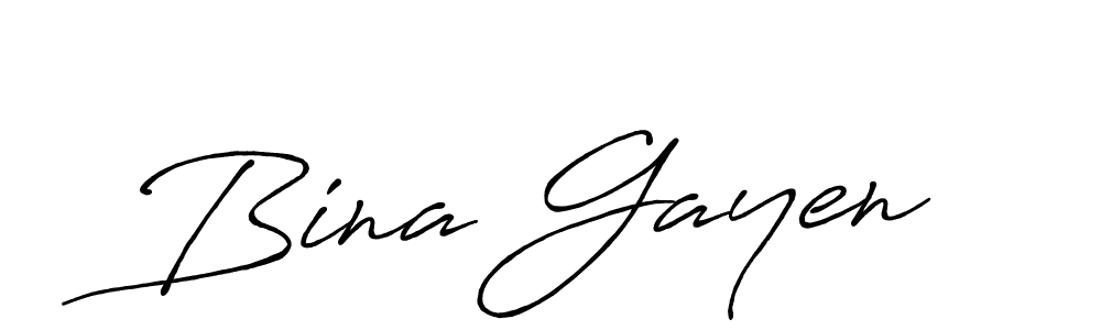 How to make Bina Gayen signature? Antro_Vectra_Bolder is a professional autograph style. Create handwritten signature for Bina Gayen name. Bina Gayen signature style 7 images and pictures png