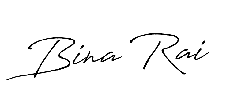 How to make Bina Rai signature? Antro_Vectra_Bolder is a professional autograph style. Create handwritten signature for Bina Rai name. Bina Rai signature style 7 images and pictures png