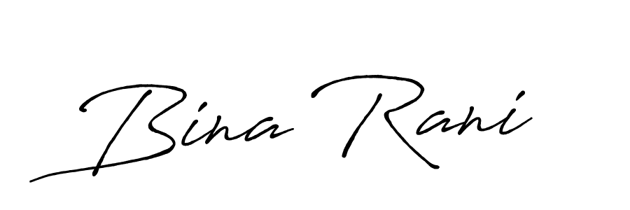 You should practise on your own different ways (Antro_Vectra_Bolder) to write your name (Bina Rani) in signature. don't let someone else do it for you. Bina Rani signature style 7 images and pictures png