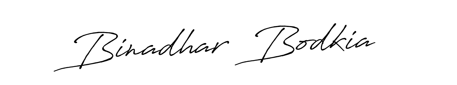 Make a beautiful signature design for name Binadhar  Bodkia. With this signature (Antro_Vectra_Bolder) style, you can create a handwritten signature for free. Binadhar  Bodkia signature style 7 images and pictures png