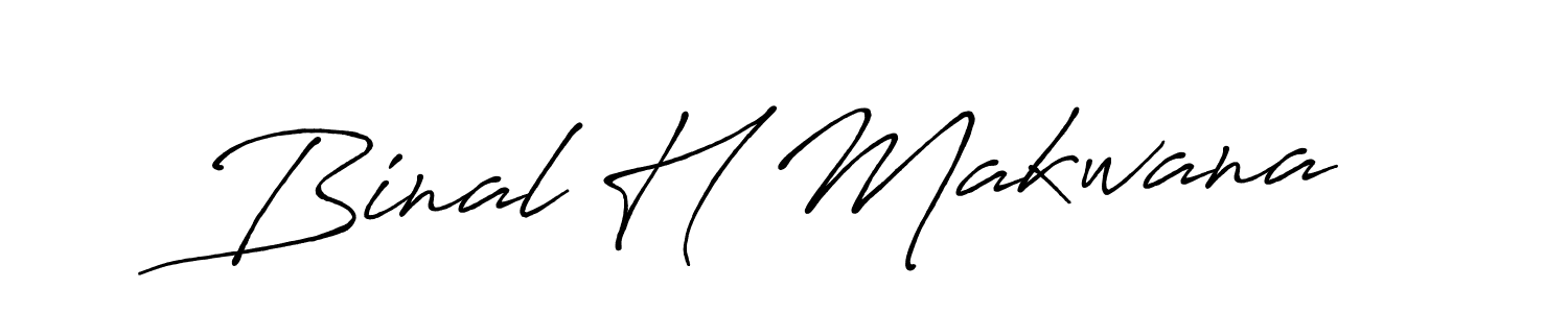 You should practise on your own different ways (Antro_Vectra_Bolder) to write your name (Binal H Makwana) in signature. don't let someone else do it for you. Binal H Makwana signature style 7 images and pictures png