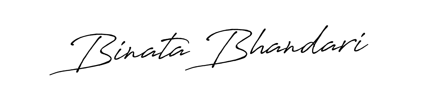 How to make Binata Bhandari name signature. Use Antro_Vectra_Bolder style for creating short signs online. This is the latest handwritten sign. Binata Bhandari signature style 7 images and pictures png