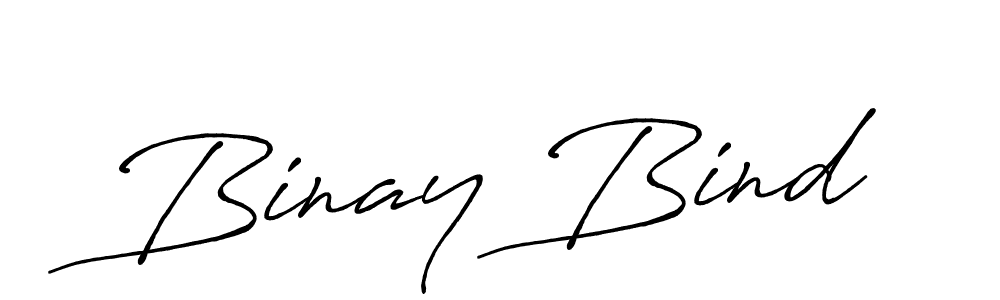 Create a beautiful signature design for name Binay Bind. With this signature (Antro_Vectra_Bolder) fonts, you can make a handwritten signature for free. Binay Bind signature style 7 images and pictures png
