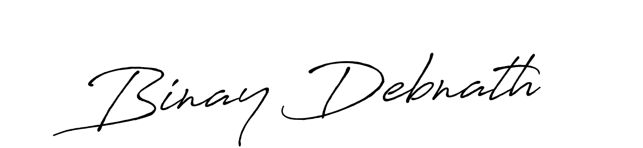 Create a beautiful signature design for name Binay Debnath. With this signature (Antro_Vectra_Bolder) fonts, you can make a handwritten signature for free. Binay Debnath signature style 7 images and pictures png