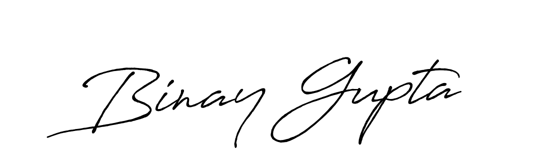How to make Binay Gupta signature? Antro_Vectra_Bolder is a professional autograph style. Create handwritten signature for Binay Gupta name. Binay Gupta signature style 7 images and pictures png