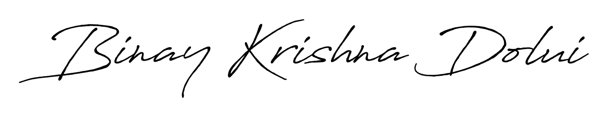 The Antro_Vectra_Bolder handwriting style adds charm and authenticity to name Binay Krishna Dolui. A wonderful choice for personal thank-you notes. Binay Krishna Dolui signature style 7 images and pictures png