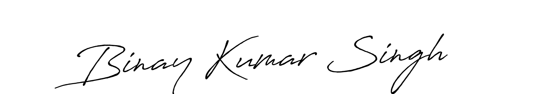 Also we have Binay Kumar Singh name is the best signature style. Create professional handwritten signature collection using Antro_Vectra_Bolder autograph style. Binay Kumar Singh signature style 7 images and pictures png