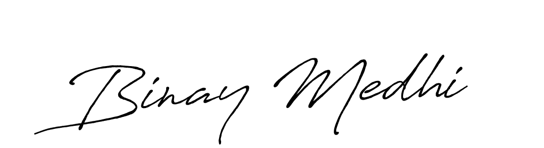 Also we have Binay Medhi name is the best signature style. Create professional handwritten signature collection using Antro_Vectra_Bolder autograph style. Binay Medhi signature style 7 images and pictures png