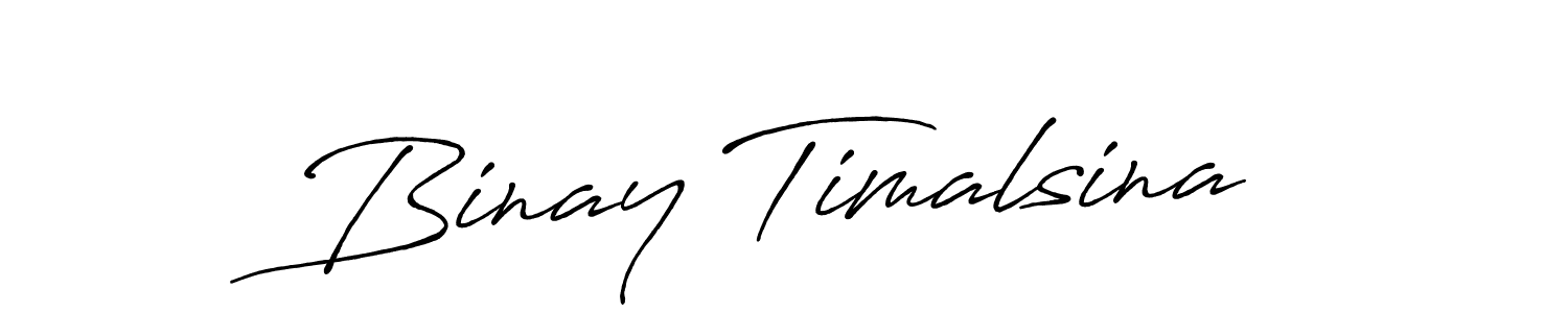 Design your own signature with our free online signature maker. With this signature software, you can create a handwritten (Antro_Vectra_Bolder) signature for name Binay Timalsina. Binay Timalsina signature style 7 images and pictures png