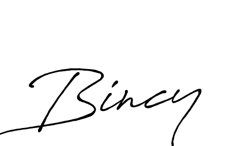 Design your own signature with our free online signature maker. With this signature software, you can create a handwritten (Antro_Vectra_Bolder) signature for name Bincy. Bincy signature style 7 images and pictures png