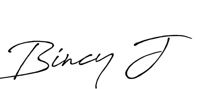 How to make Bincy J name signature. Use Antro_Vectra_Bolder style for creating short signs online. This is the latest handwritten sign. Bincy J signature style 7 images and pictures png