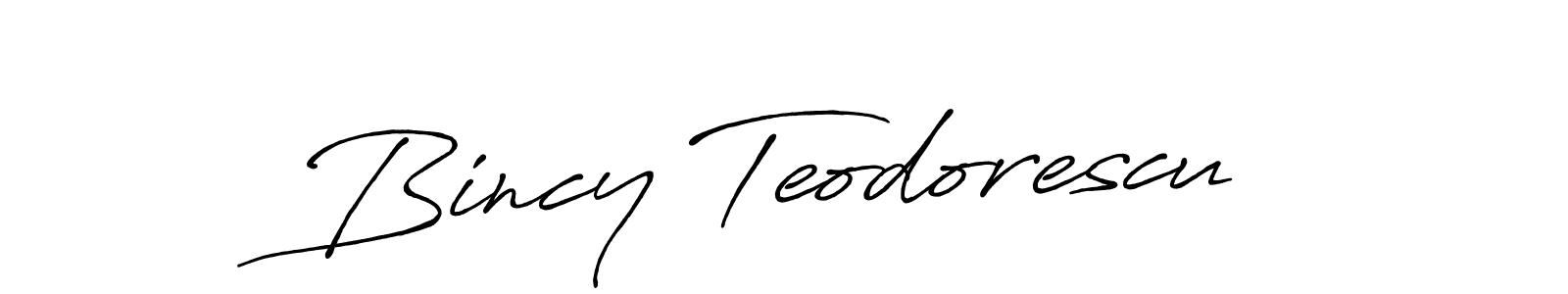 Make a beautiful signature design for name Bincy Teodorescu. Use this online signature maker to create a handwritten signature for free. Bincy Teodorescu signature style 7 images and pictures png