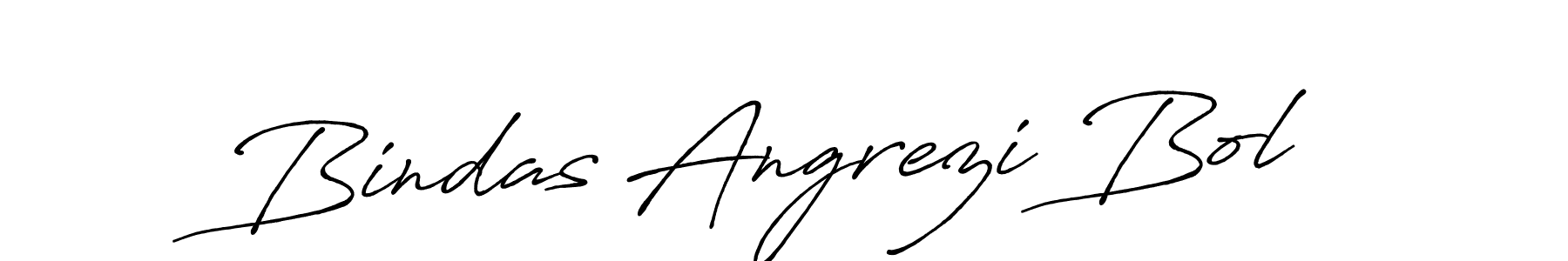 Similarly Antro_Vectra_Bolder is the best handwritten signature design. Signature creator online .You can use it as an online autograph creator for name Bindas Angrezi Bol. Bindas Angrezi Bol signature style 7 images and pictures png