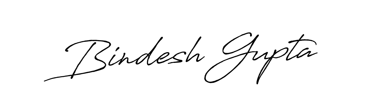 Make a beautiful signature design for name Bindesh Gupta. With this signature (Antro_Vectra_Bolder) style, you can create a handwritten signature for free. Bindesh Gupta signature style 7 images and pictures png