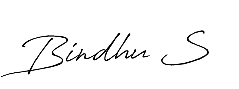 Bindhu S stylish signature style. Best Handwritten Sign (Antro_Vectra_Bolder) for my name. Handwritten Signature Collection Ideas for my name Bindhu S. Bindhu S signature style 7 images and pictures png