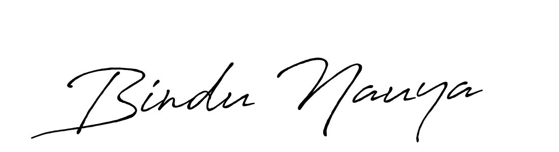 You should practise on your own different ways (Antro_Vectra_Bolder) to write your name (Bindu Nauya) in signature. don't let someone else do it for you. Bindu Nauya signature style 7 images and pictures png