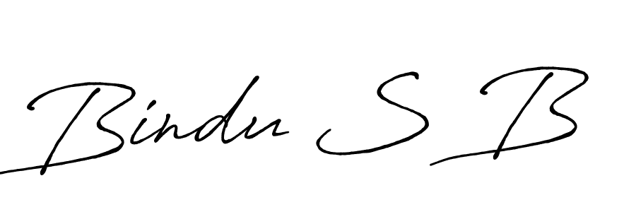 Create a beautiful signature design for name Bindu S B. With this signature (Antro_Vectra_Bolder) fonts, you can make a handwritten signature for free. Bindu S B signature style 7 images and pictures png