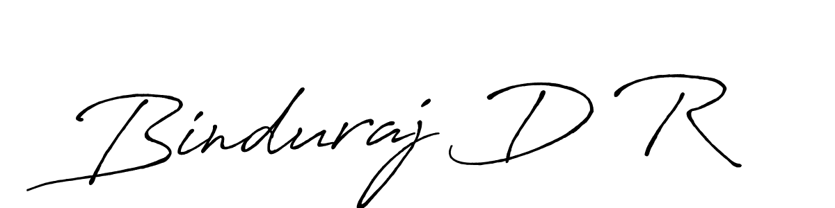 Use a signature maker to create a handwritten signature online. With this signature software, you can design (Antro_Vectra_Bolder) your own signature for name Binduraj D R. Binduraj D R signature style 7 images and pictures png