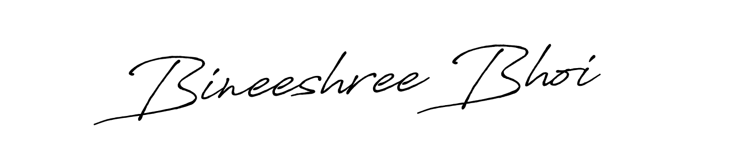 Use a signature maker to create a handwritten signature online. With this signature software, you can design (Antro_Vectra_Bolder) your own signature for name Bineeshree Bhoi. Bineeshree Bhoi signature style 7 images and pictures png