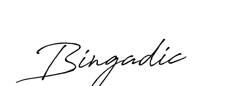 Bingadic stylish signature style. Best Handwritten Sign (Antro_Vectra_Bolder) for my name. Handwritten Signature Collection Ideas for my name Bingadic. Bingadic signature style 7 images and pictures png