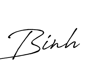 Binh stylish signature style. Best Handwritten Sign (Antro_Vectra_Bolder) for my name. Handwritten Signature Collection Ideas for my name Binh. Binh signature style 7 images and pictures png