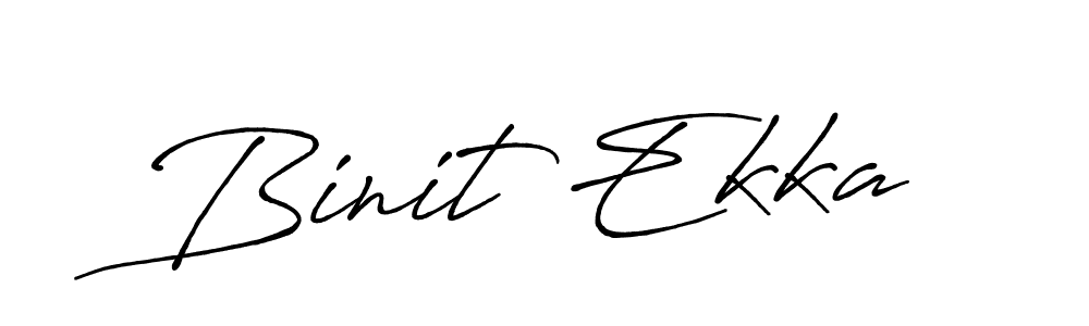 Binit Ekka stylish signature style. Best Handwritten Sign (Antro_Vectra_Bolder) for my name. Handwritten Signature Collection Ideas for my name Binit Ekka. Binit Ekka signature style 7 images and pictures png