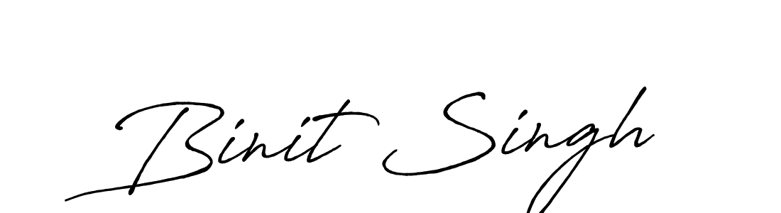 How to make Binit Singh signature? Antro_Vectra_Bolder is a professional autograph style. Create handwritten signature for Binit Singh name. Binit Singh signature style 7 images and pictures png