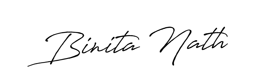 How to make Binita Nath signature? Antro_Vectra_Bolder is a professional autograph style. Create handwritten signature for Binita Nath name. Binita Nath signature style 7 images and pictures png