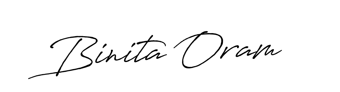 Use a signature maker to create a handwritten signature online. With this signature software, you can design (Antro_Vectra_Bolder) your own signature for name Binita Oram. Binita Oram signature style 7 images and pictures png