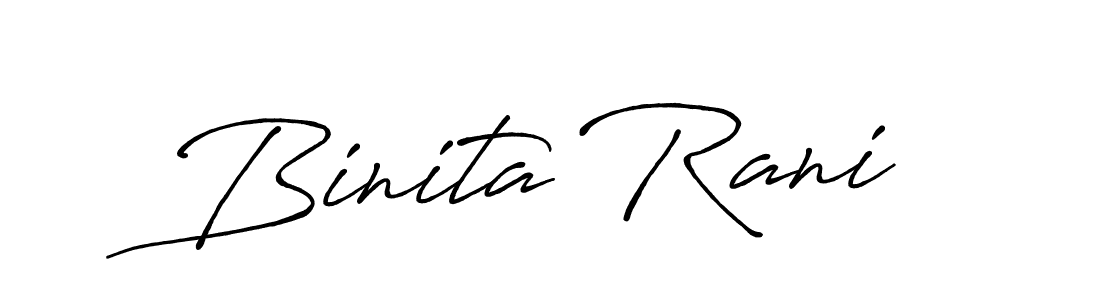 Design your own signature with our free online signature maker. With this signature software, you can create a handwritten (Antro_Vectra_Bolder) signature for name Binita Rani. Binita Rani signature style 7 images and pictures png