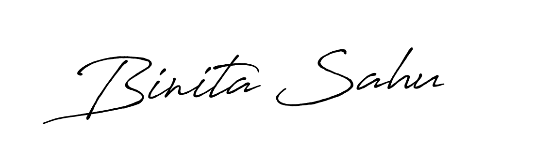 Make a beautiful signature design for name Binita Sahu. With this signature (Antro_Vectra_Bolder) style, you can create a handwritten signature for free. Binita Sahu signature style 7 images and pictures png